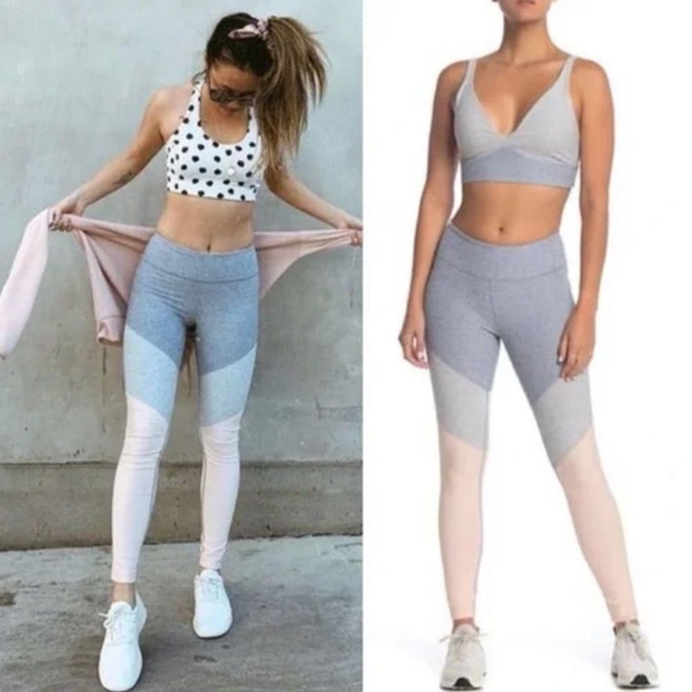 Outdoor Voices Colorblock High Rise Leggings Womens Small Gym Workout Active